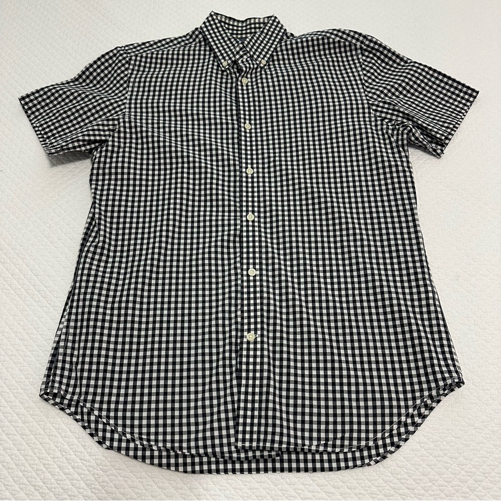 Banana Republic Men’s Monochrome Checkered Shirt Sz M